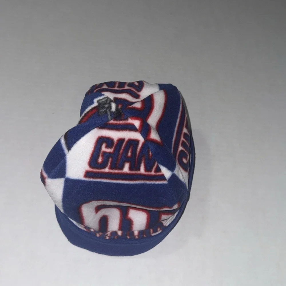 Handmade By Mad NY Giants Blue,Red& White Fleece Beanie Warm & Cozy Size Large - Picture 2 of 6